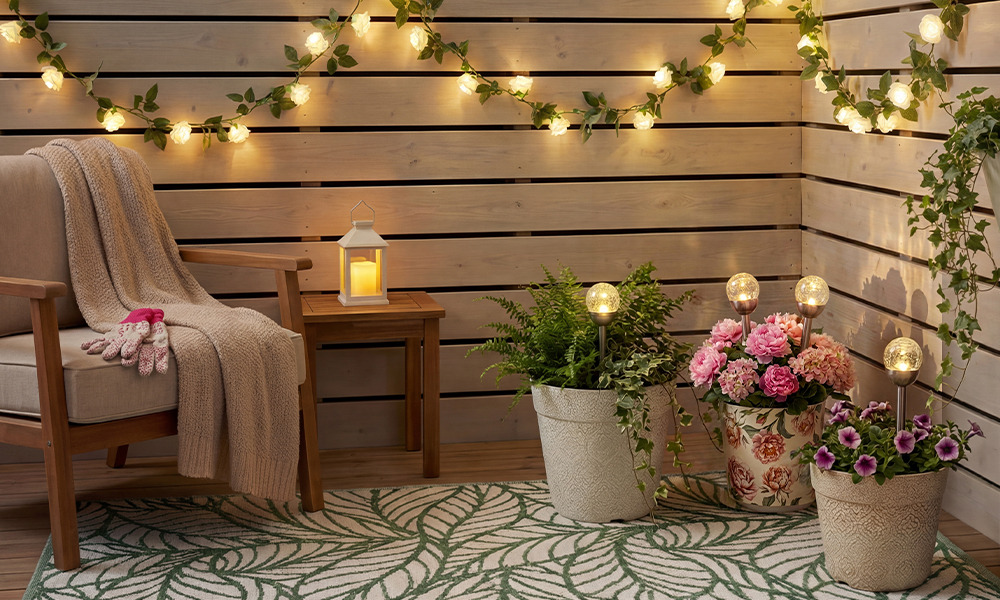 Ζεστή γωνιά στη βεράντα